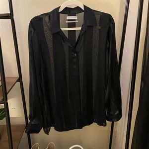 Urban Outfitters sheer striped shirt